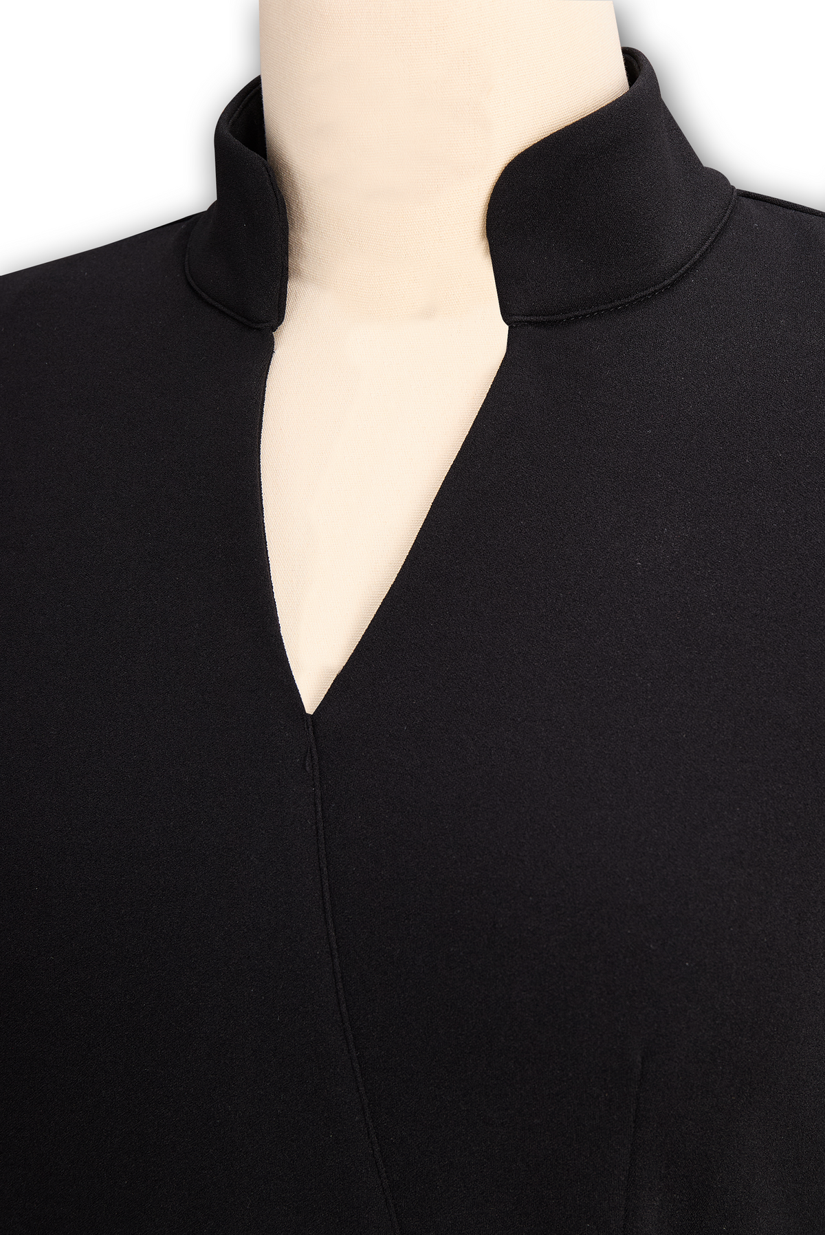 ISABEL | Vestido Midi Entallado con Cinturón y Cuello Esmoquin