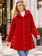 MATILDE | Chaqueta Cálida con Capucha y Botones