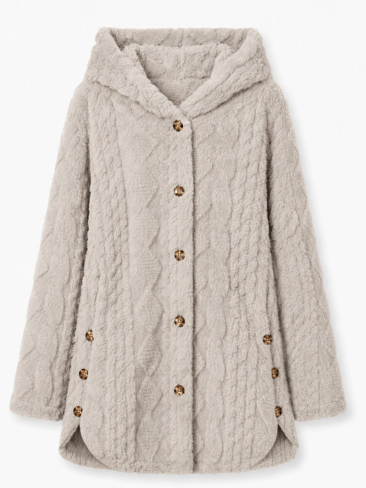 MATILDE | Chaqueta Cálida con Capucha y Botones