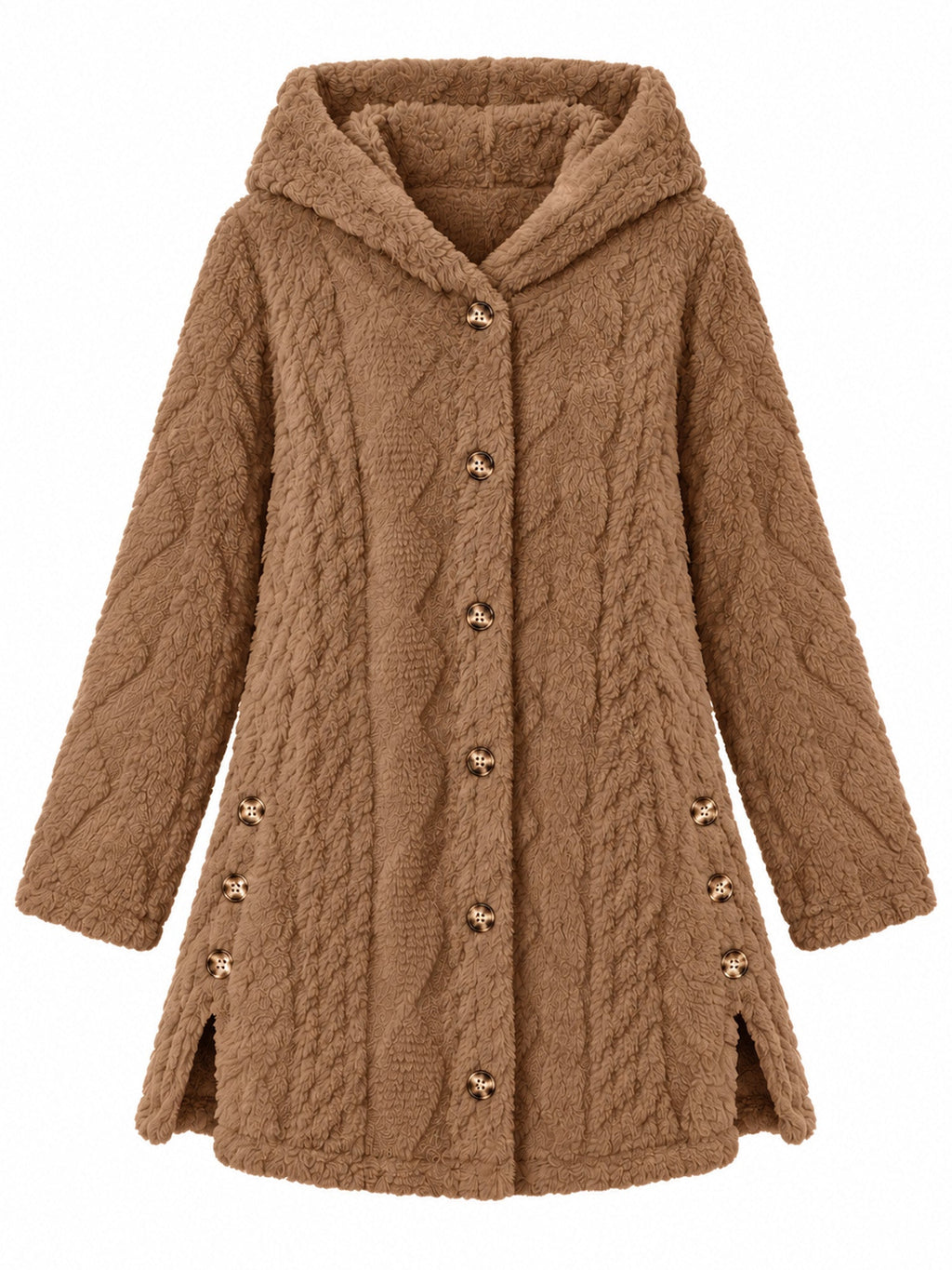 MATILDE | Chaqueta Cálida con Capucha y Botones