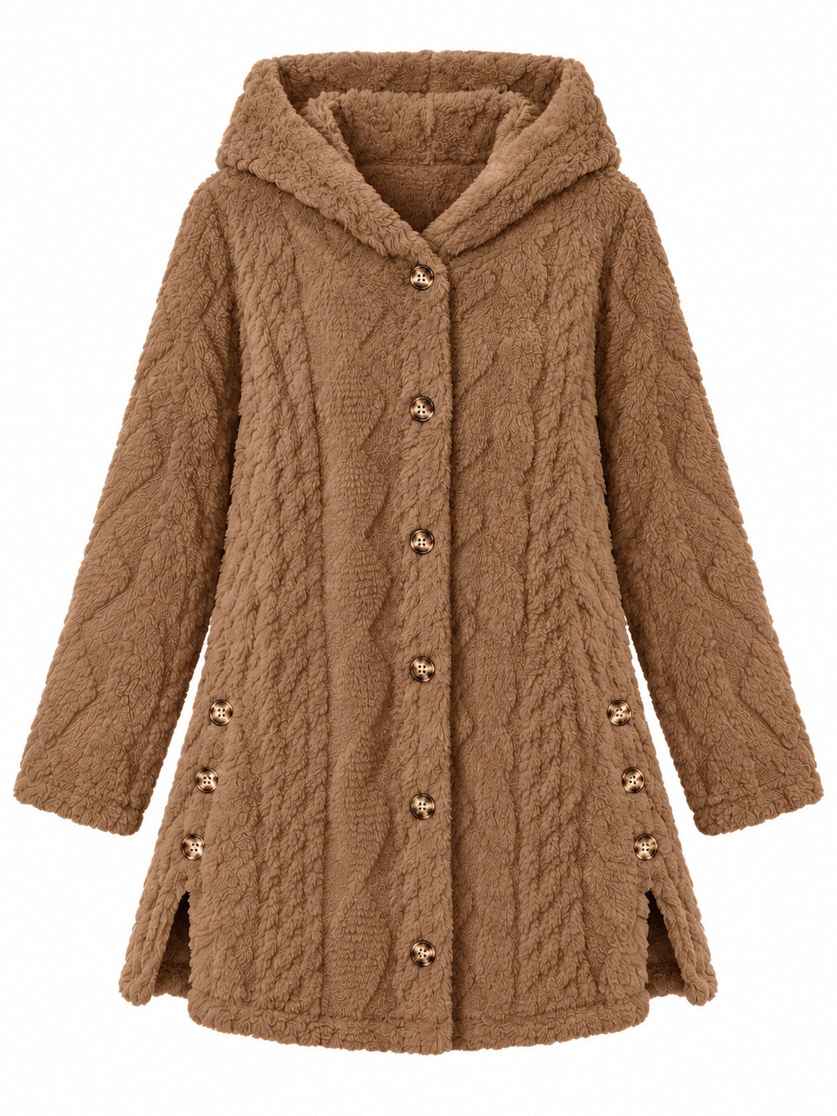 MATILDE | Chaqueta Cálida con Capucha y Botones