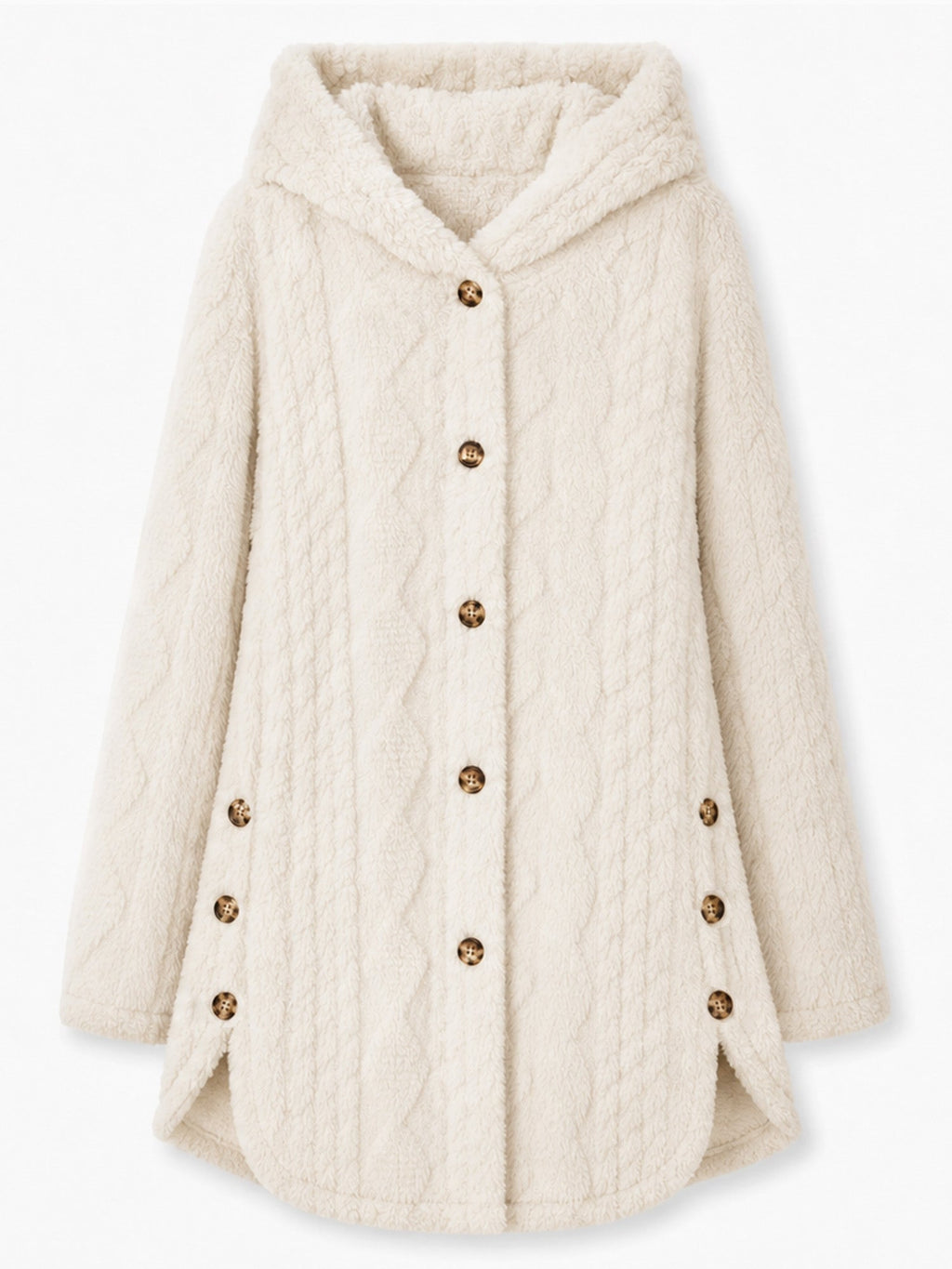 MATILDE | Chaqueta Cálida con Capucha y Botones