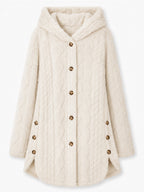 MATILDE | Chaqueta Cálida con Capucha y Botones