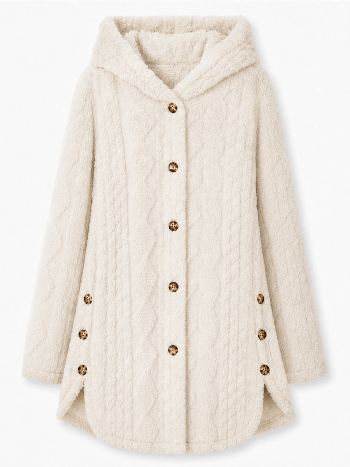MATILDE | Chaqueta Cálida con Capucha y Botones