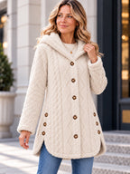 MATILDE | Chaqueta Cálida con Capucha y Botones