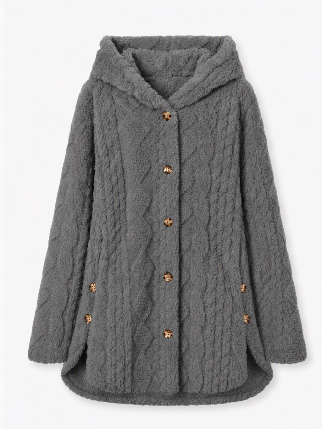 MATILDE | Chaqueta Cálida con Capucha y Botones