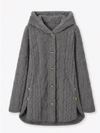 MATILDE | Chaqueta Cálida con Capucha y Botones
