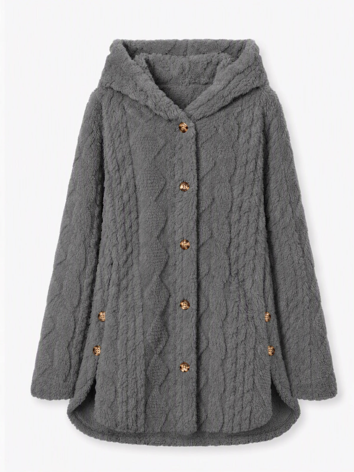 MATILDE | Chaqueta Cálida con Capucha y Botones