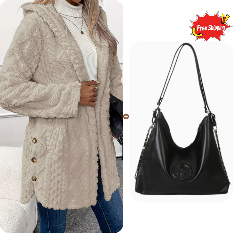 MATILDE | Chaqueta Cálida con Capucha y Botones