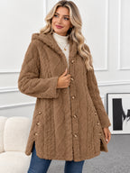 MATILDE | Chaqueta Cálida con Capucha y Botones
