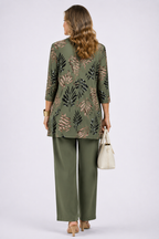 CATALINA | Conjunto Elegante de 3 Piezas con Chaqueta Estampada
