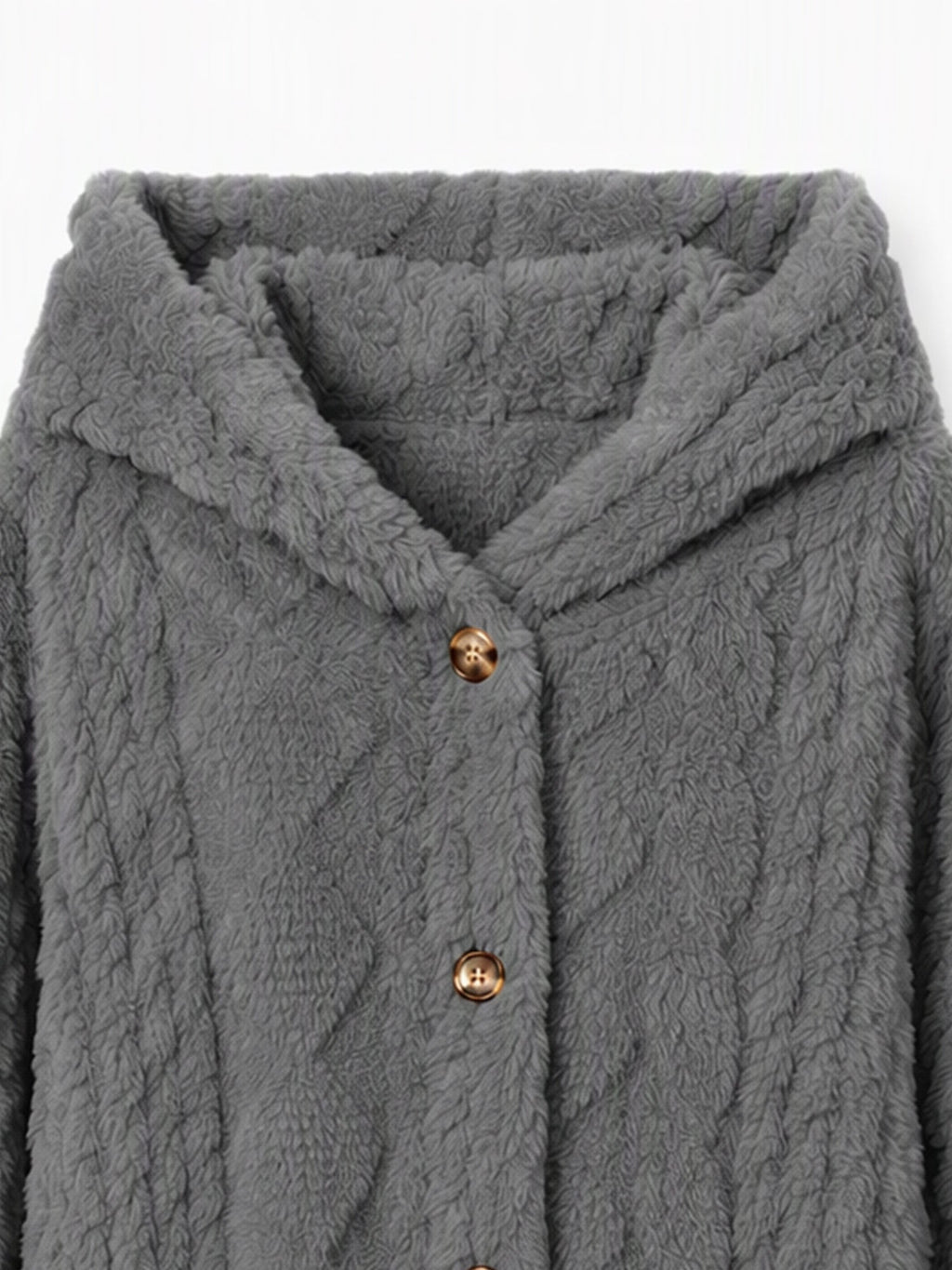 MATILDE | Chaqueta Cálida con Capucha y Botones