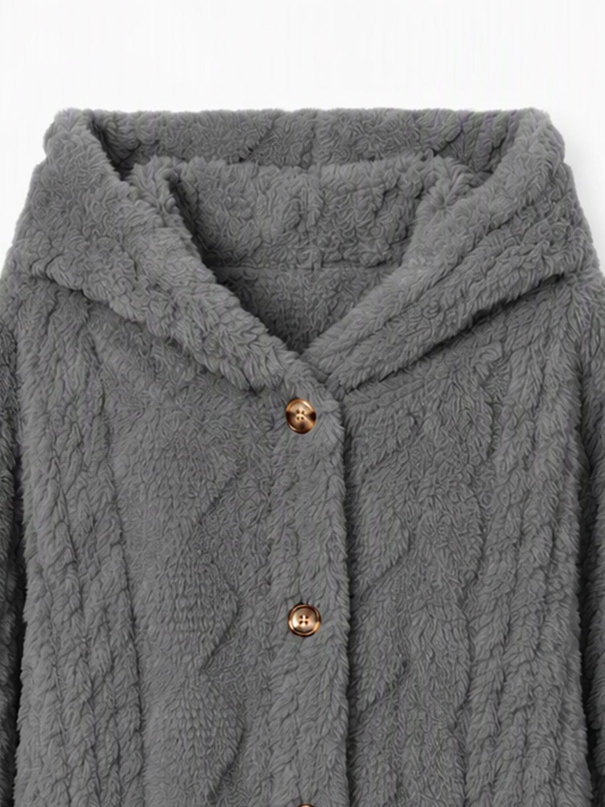 MATILDE | Chaqueta Cálida con Capucha y Botones