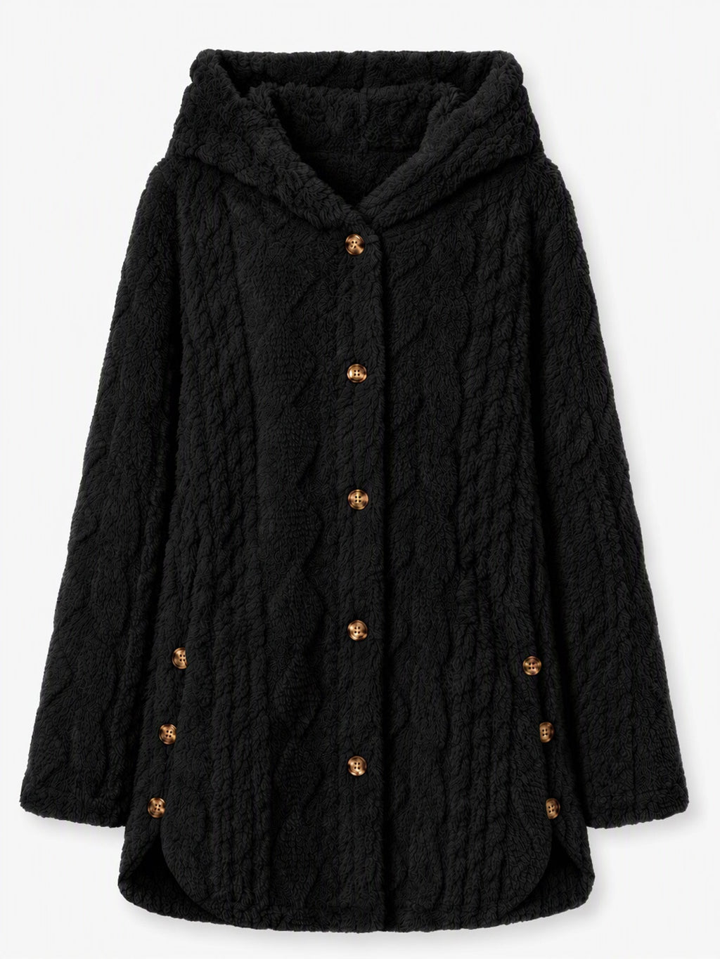 MATILDE | Chaqueta Cálida con Capucha y Botones