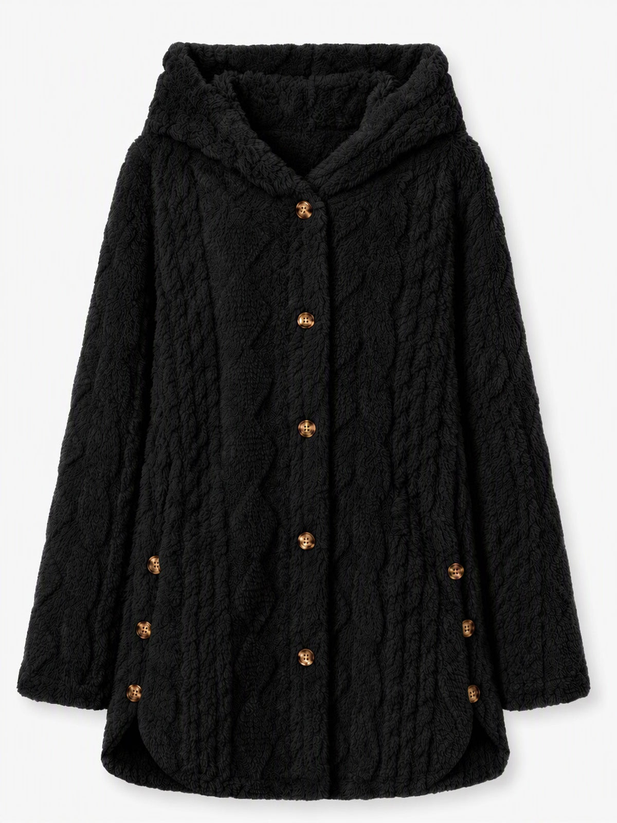 MATILDE | Chaqueta Cálida con Capucha y Botones