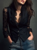 NOEMI | Camisa de Encaje Suave