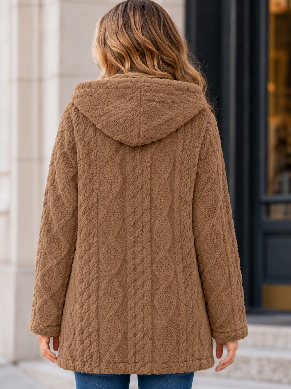 MATILDE | Chaqueta Cálida con Capucha y Botones
