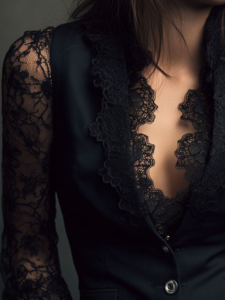 NOEMI | Camisa de Encaje Suave