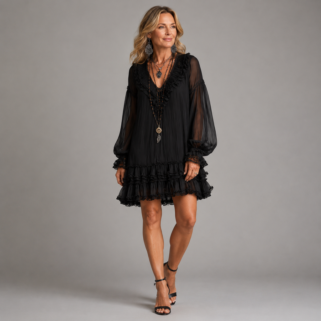 ALMA | Vestido Corto con Volantes