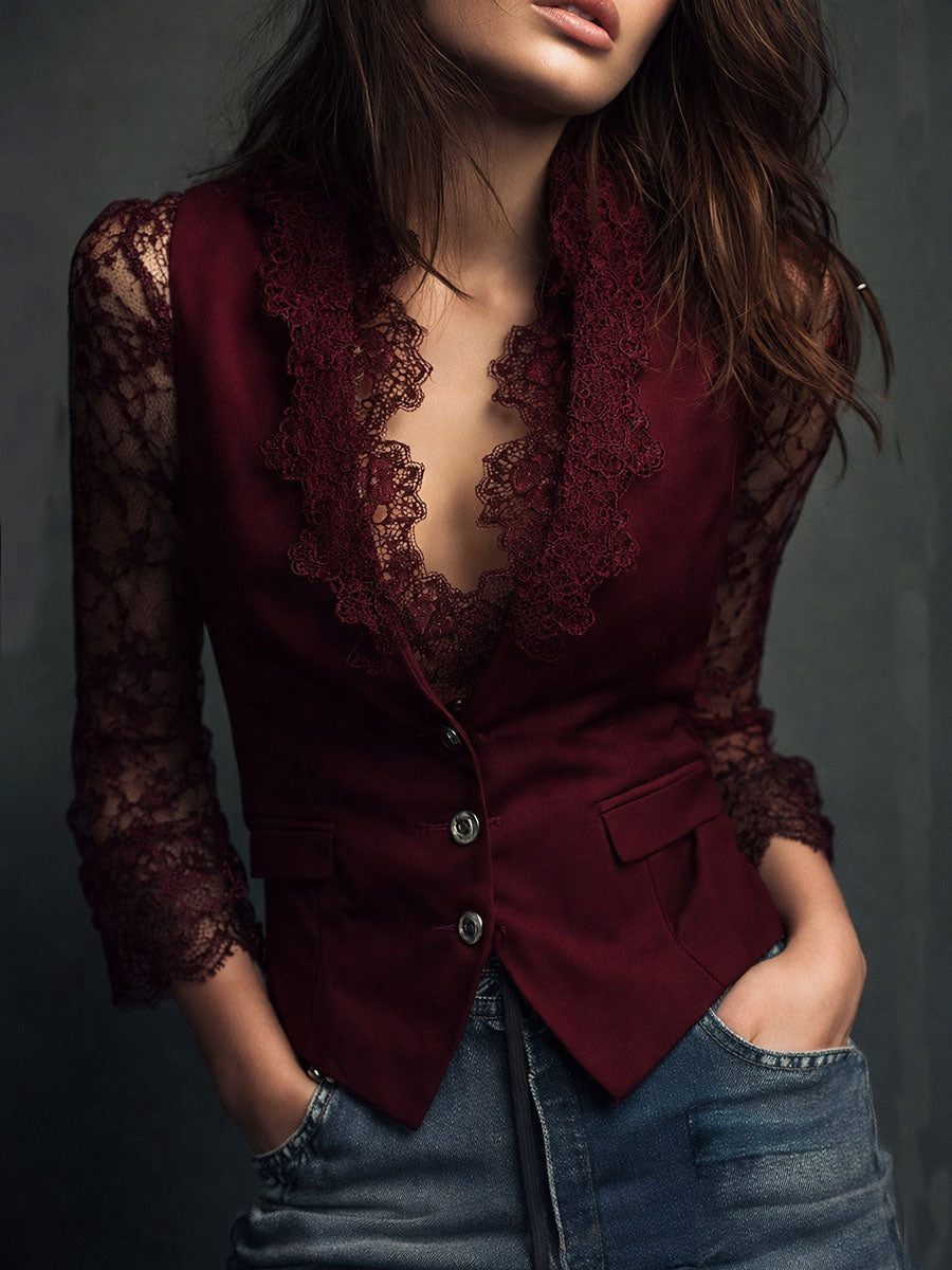 NOEMI | Camisa de Encaje Suave