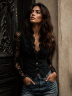 NOEMI | Camisa de Encaje Suave