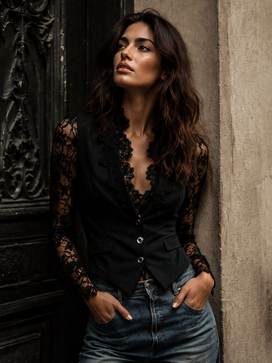 NOEMI | Camisa de Encaje Suave