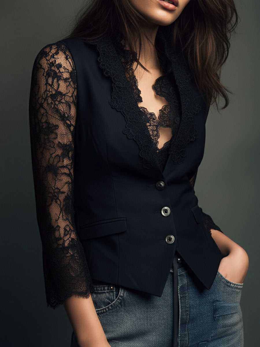 NOEMI | Camisa de Encaje Suave