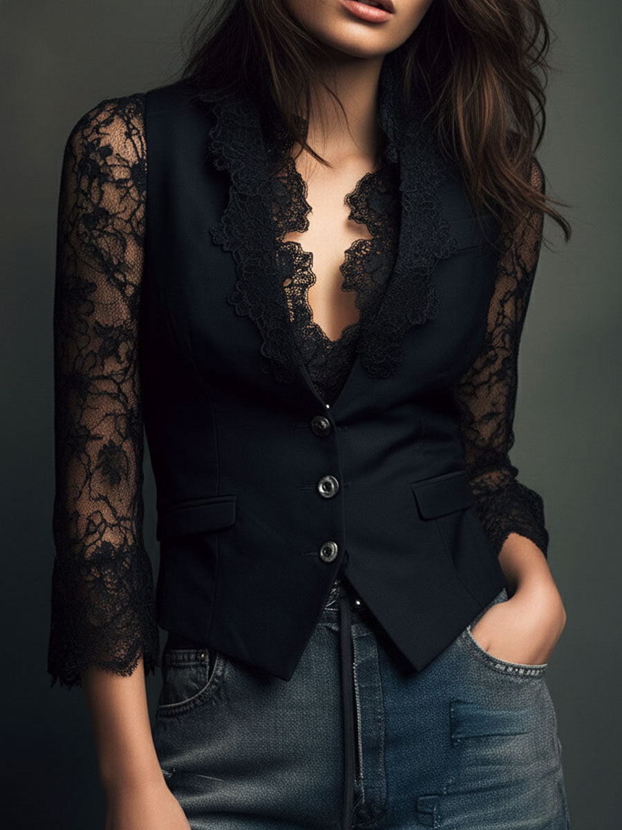 NOEMI | Camisa de Encaje Suave