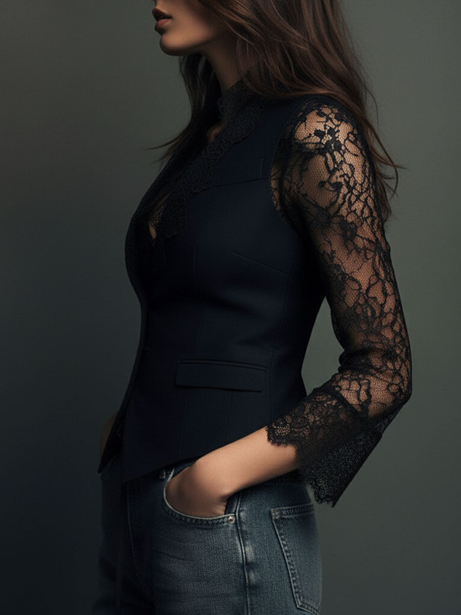NOEMI | Camisa de Encaje Suave
