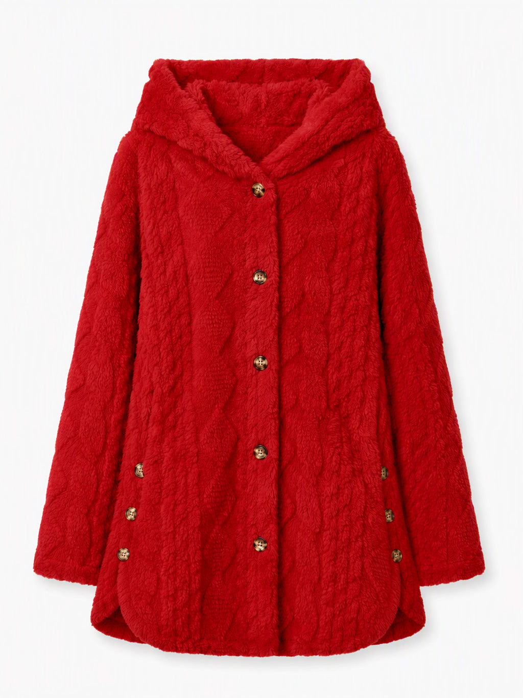 MATILDE | Chaqueta Cálida con Capucha y Botones