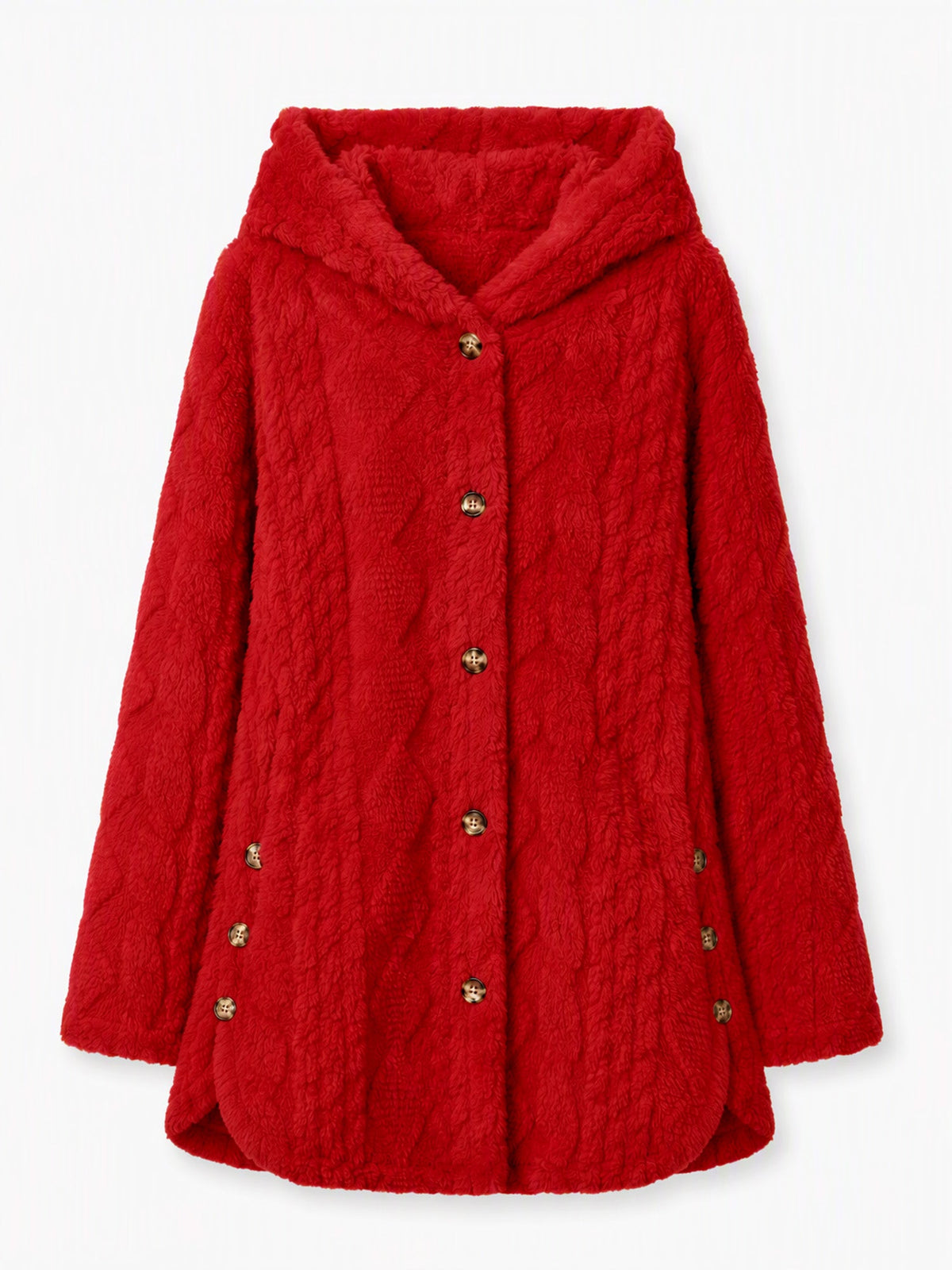MATILDE | Chaqueta Cálida con Capucha y Botones