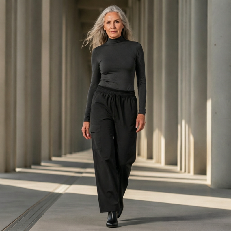 CLAUDIA | Pantalones cargo vintage para mujer con bolsillos