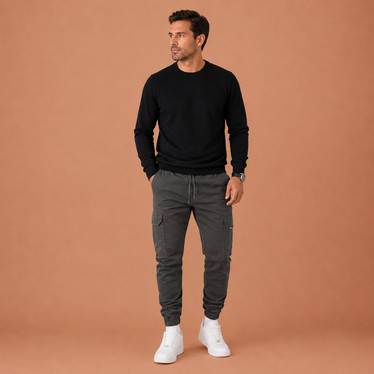 ADRIÁN | Pantalones jogger cargo para hombre