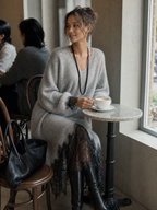 PALOMA | Vestido Midi de Punto Suave con Detalle de Encaje