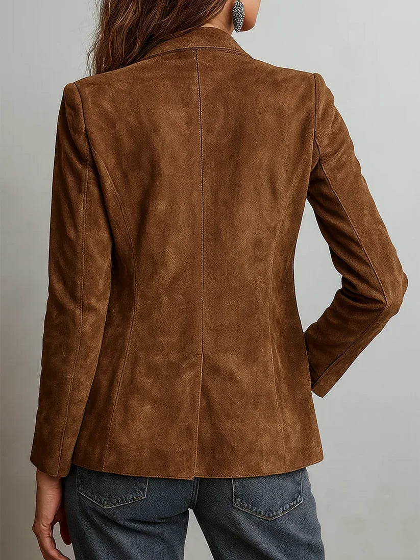 VICTORIA | Blazer Vintage con Costuras a Contraste