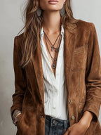 VICTORIA | Blazer Vintage con Costuras a Contraste