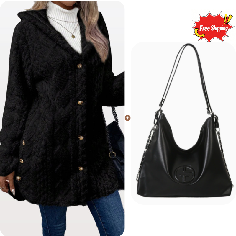MATILDE | Chaqueta Cálida con Capucha y Botones