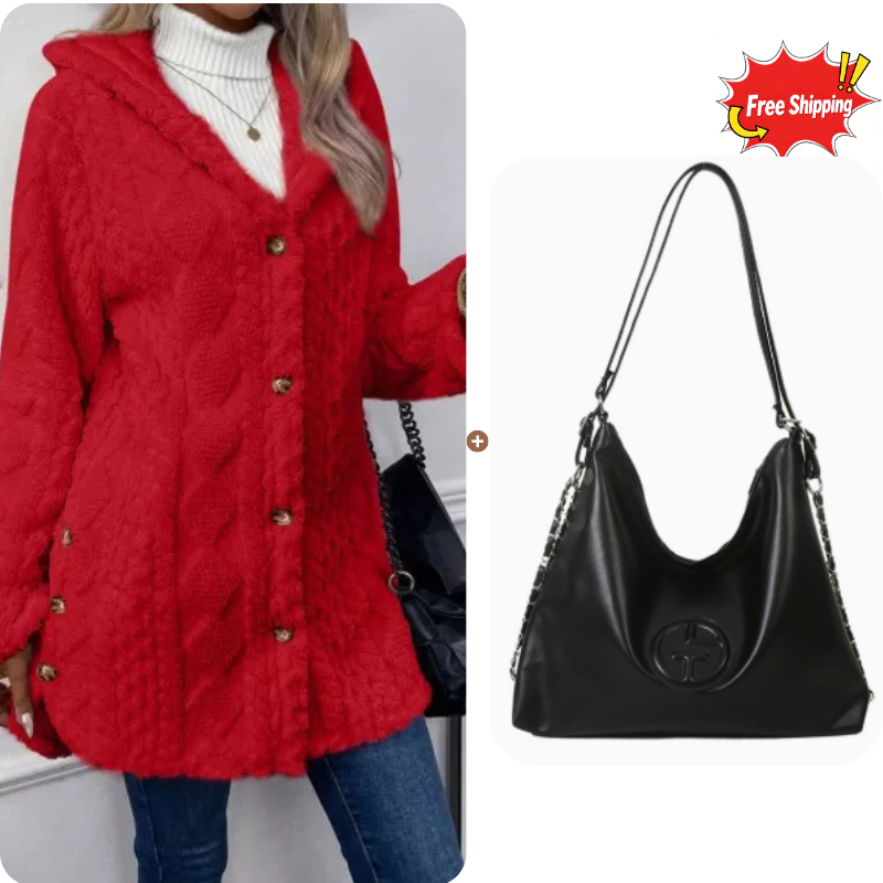 MATILDE | Chaqueta Cálida con Capucha y Botones