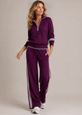 VIOLETA | Jersey con media cremallera y pantalones, talla grande